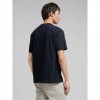 REPLAY JERSEY T-SHIRT WITH DISTRESSED LETTERING BLUE