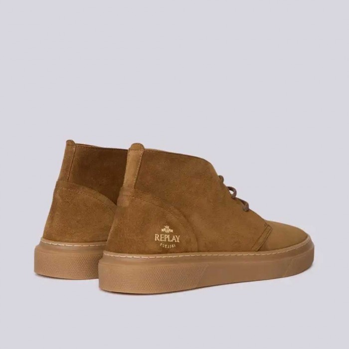 REPLAY FODEN MID SUEDE SNEAKERS BEIGE