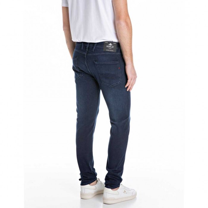 REPLAY MAN ANBASS SLIM-FIT JEANS DARK BLUE