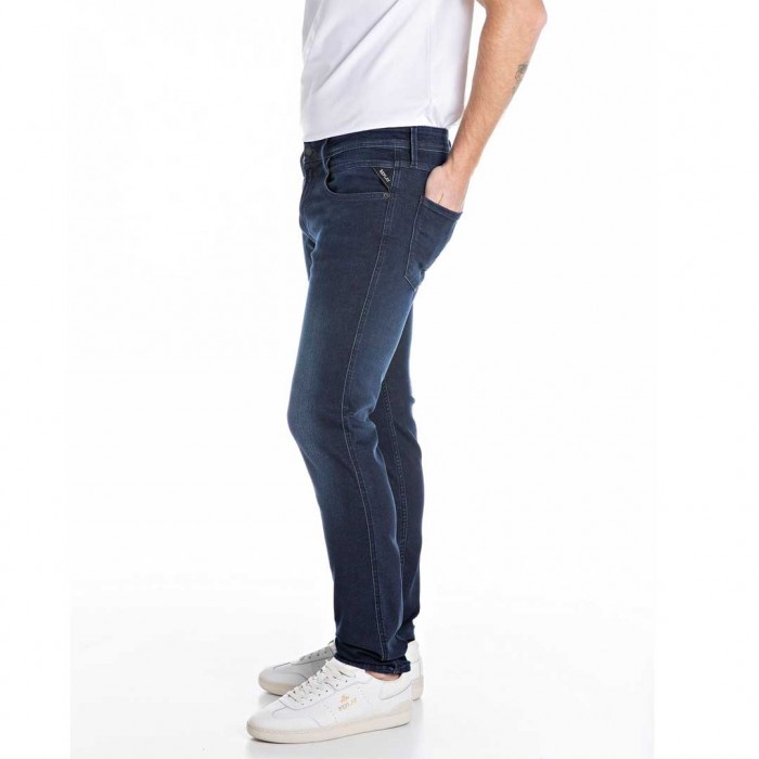 REPLAY MAN ANBASS SLIM-FIT JEANS DARK BLUE