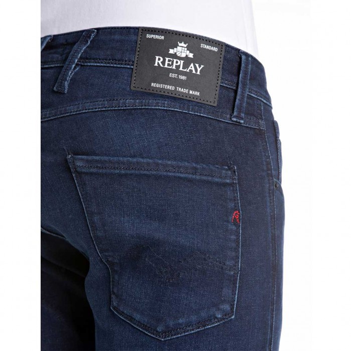 REPLAY MAN ANBASS SLIM-FIT JEANS DARK BLUE
