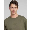 REPLAY COTTON T-SHIRT WITH LETTERING GREEN