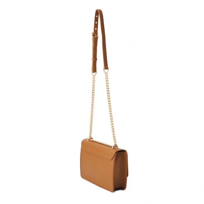 REPLAY WOMAN BAG LOGO SMALL BROWN