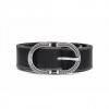 REPLAY LEATHER BELT WITH DECORATED TIP BLACK REPLAY LEATHER BELT WITH DECORATED TIP BLACK