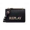 REPLAY SUEDE CROSSBODY BAG WITH LETTERING BLACK REPLAY SUEDE CROSSBODY BAG WITH LETTERING BLACK