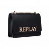REPLAY SUEDE CROSSBODY BAG WITH LETTERING BLACK REPLAY SUEDE CROSSBODY BAG WITH LETTERING BLACK