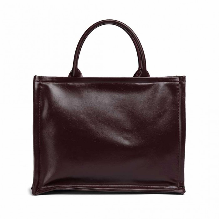 REPLAY PLAIN TOTE BAG WOMEN BORDO