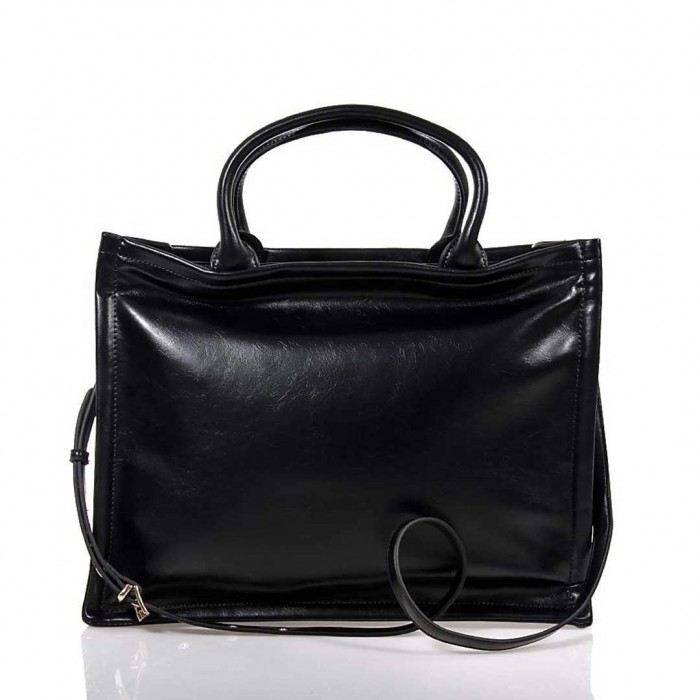 REPLAY PLAIN TOTE BAG WOMEN BLACK