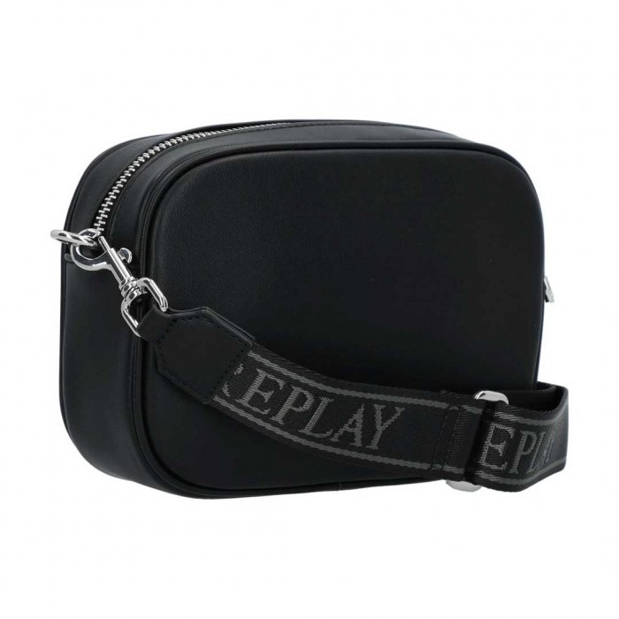 REPLAY WOMAN SMALL BAG LETTERING BLACK