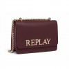 REPLAY SUEDE CROSSBODY BAG WITH LETTERING DARK RED REPLAY SUEDE CROSSBODY BAG WITH LETTERING DARK RED