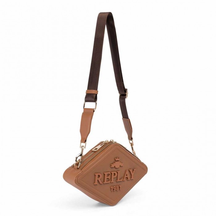 REPLAY WOMAN BAG DIAMOND BROWN