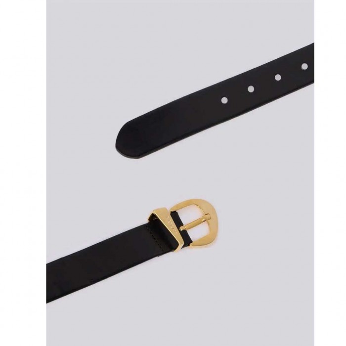 REPLAY BELT WITH ASYMMETRICAL BUCKLE BLACK