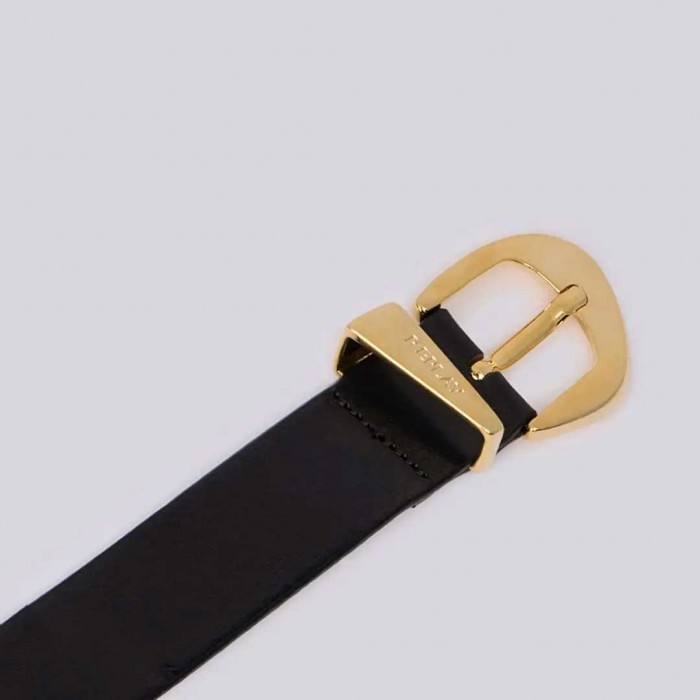 REPLAY BELT WITH ASYMMETRICAL BUCKLE BLACK
