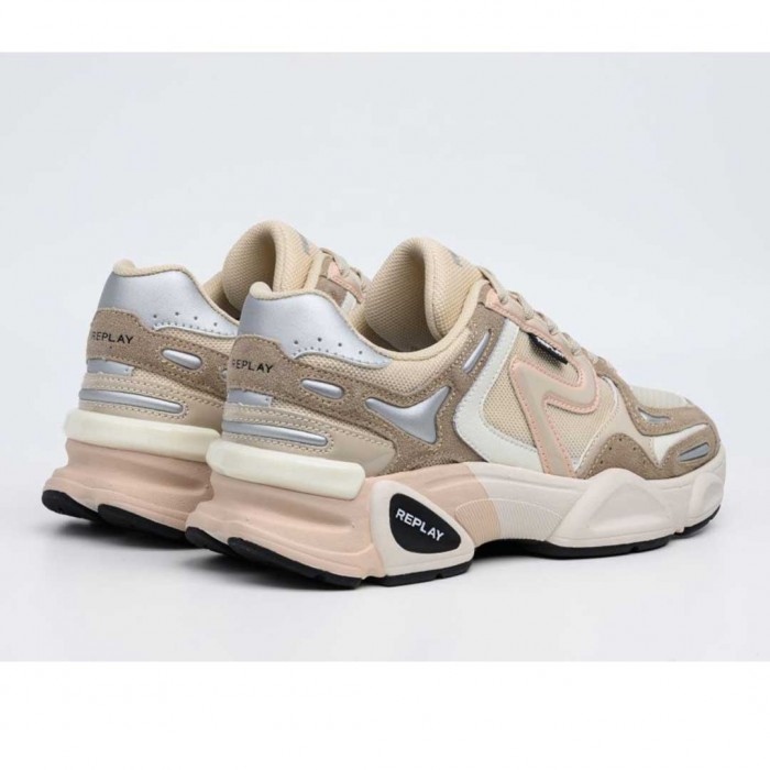 REPLAY WOMAN SNEAKER SHOES BEIGE/PINK
