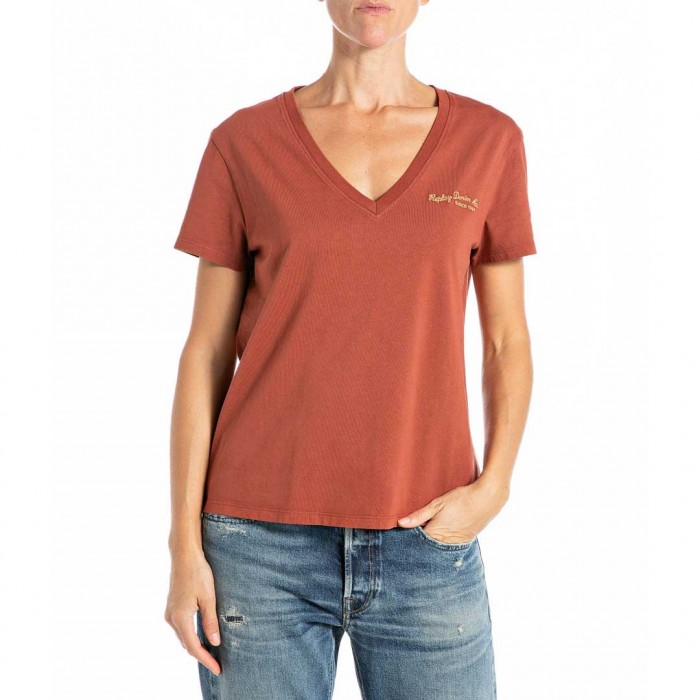 REPLAY WOMAN T SHIRT ORANGE