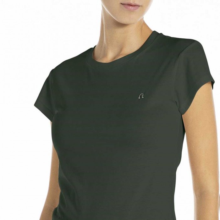 REPLAY WOMAN T SHIRT DARK GREEN