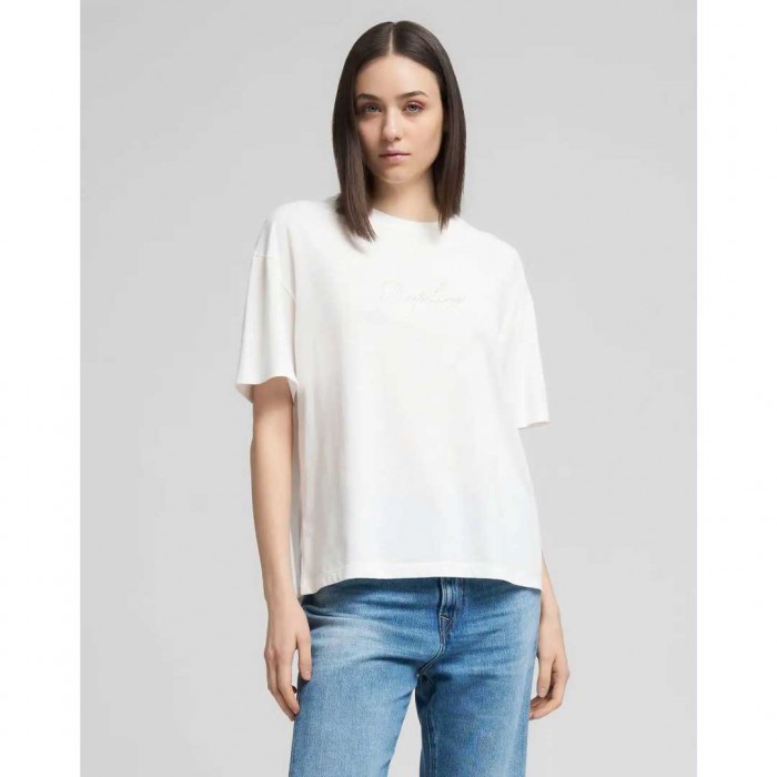 REPLAY COTTON CREW-NECK T-SHIRT WHITE