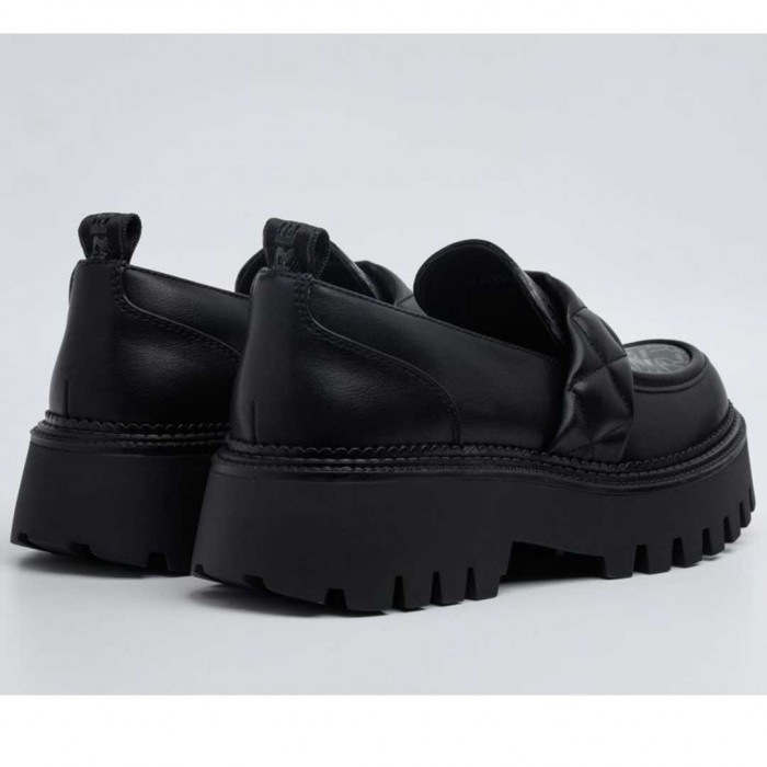 REPLAY NUMB ROMBO PLATFORM LOAFERS WITH LOGO BLACK 1