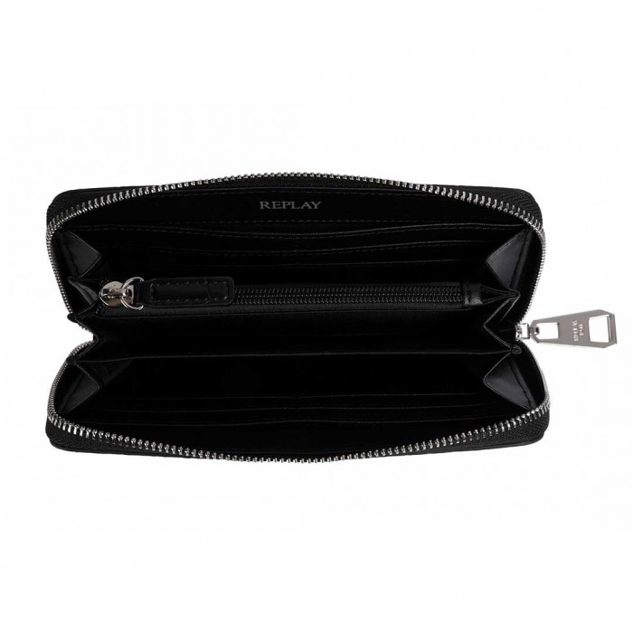 REPLAY WOMAN BIG WALLET BLACK