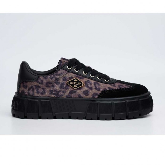 REPLAY PAULETTE METAL SNEAKERS LEOPAR