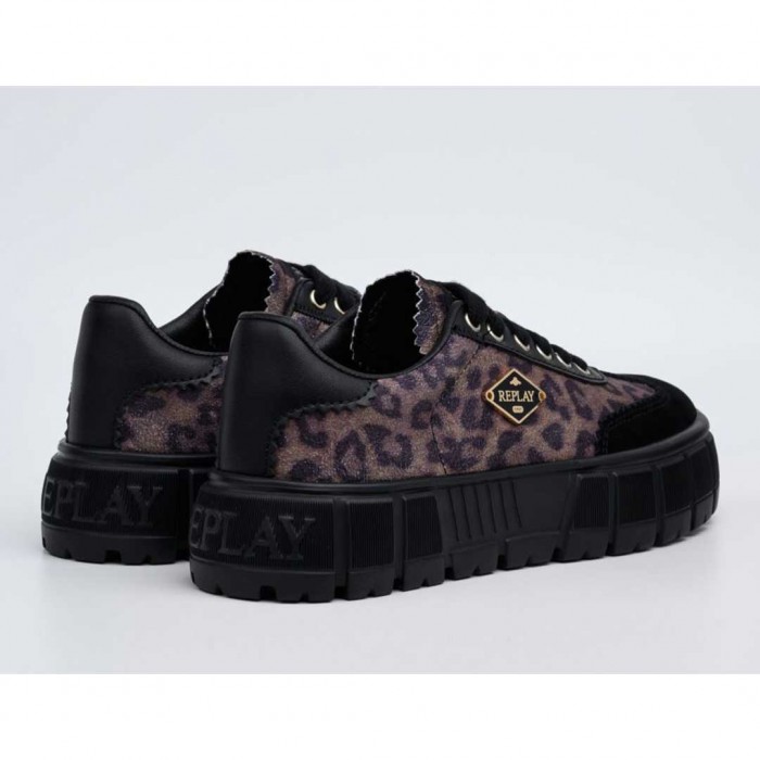 REPLAY PAULETTE METAL SNEAKERS LEOPAR