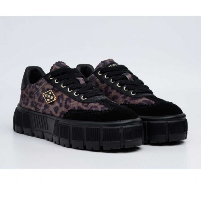 REPLAY PAULETTE METAL SNEAKERS LEOPAR