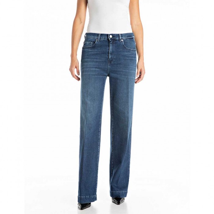 REPLAY WOMAN MELJA RELAXED-FIT JEANS BLUE