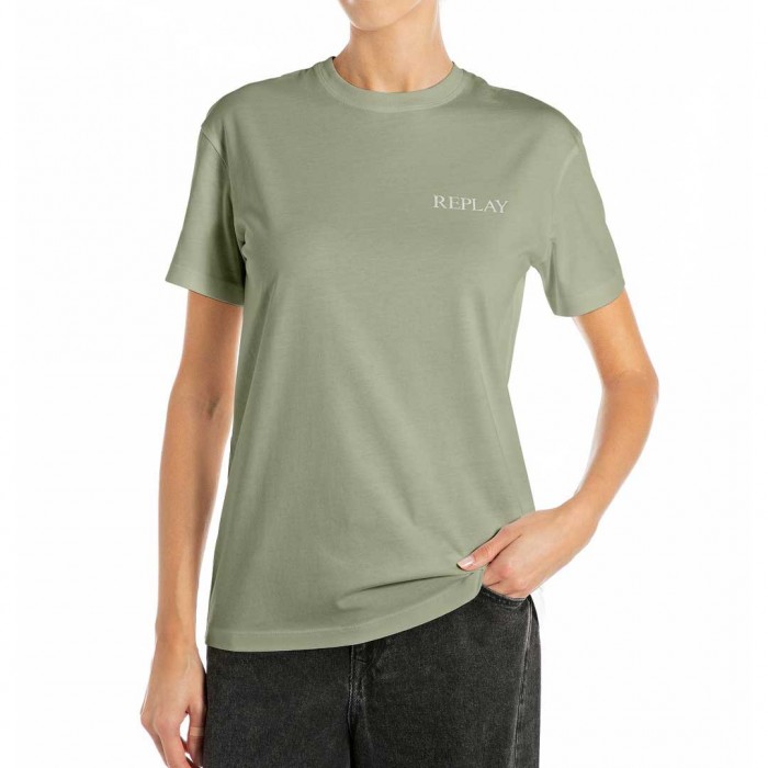 REPLAY WOMAN T SHIRT GREEN