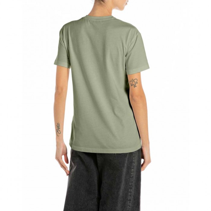 REPLAY WOMAN T SHIRT GREEN