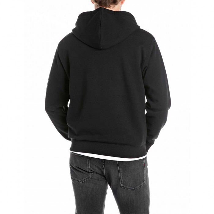 REPLAY MAN ZIPHOOD BLACK