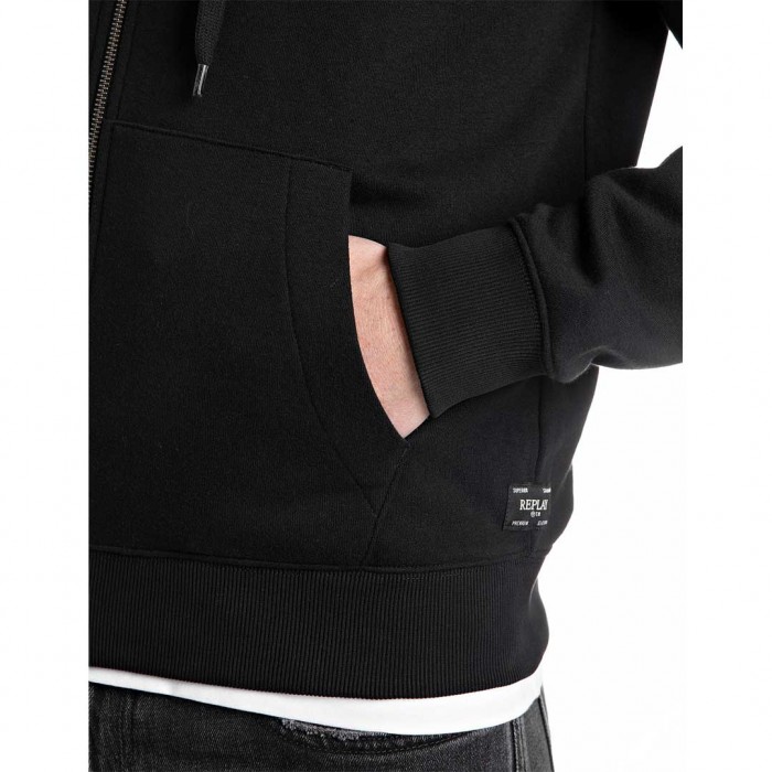 REPLAY MAN ZIPHOOD BLACK
