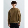 REPLAY MAN TERRY COTTON SWEATSHIRT WITH LOGO GREEN