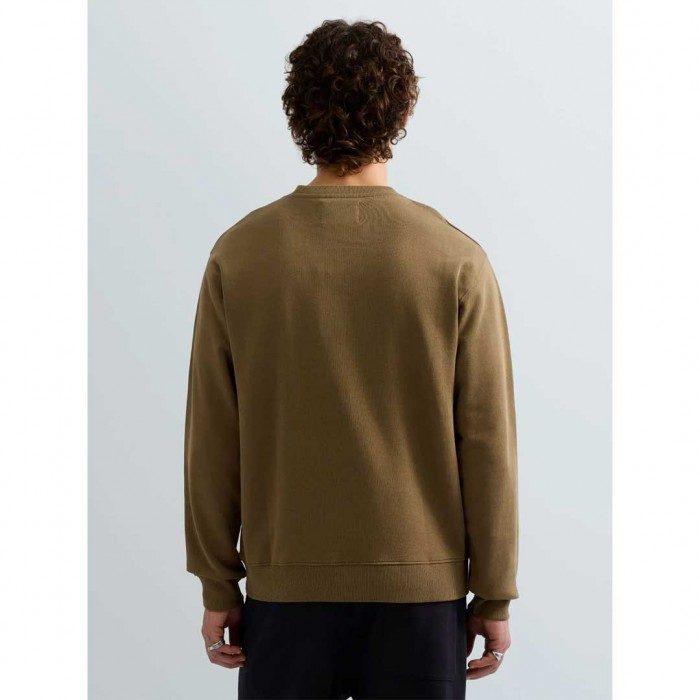 REPLAY MAN TERRY COTTON SWEATSHIRT WITH LOGO GREEN