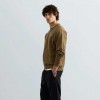 REPLAY MAN TERRY COTTON SWEATSHIRT WITH LOGO GREEN