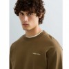 REPLAY MAN TERRY COTTON SWEATSHIRT WITH LOGO GREEN