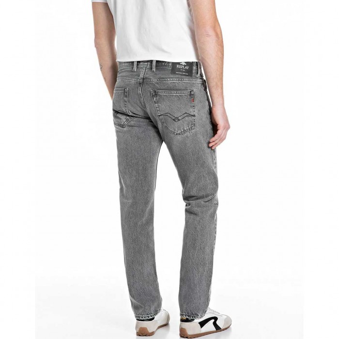 REPLAY MAN GROVER STRAIGHT-FIT JEANS GRAY