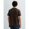 REPLAY MAN REGULAR-FIT T-SHIRT WITH LETTERING LOGO BROWN