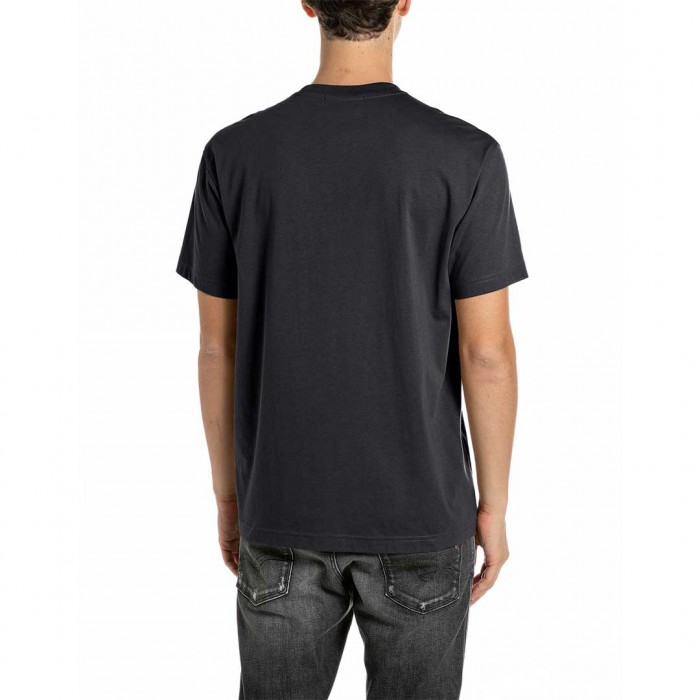 REPLAY MAN SMALL LOGO T SHIRT BLACK