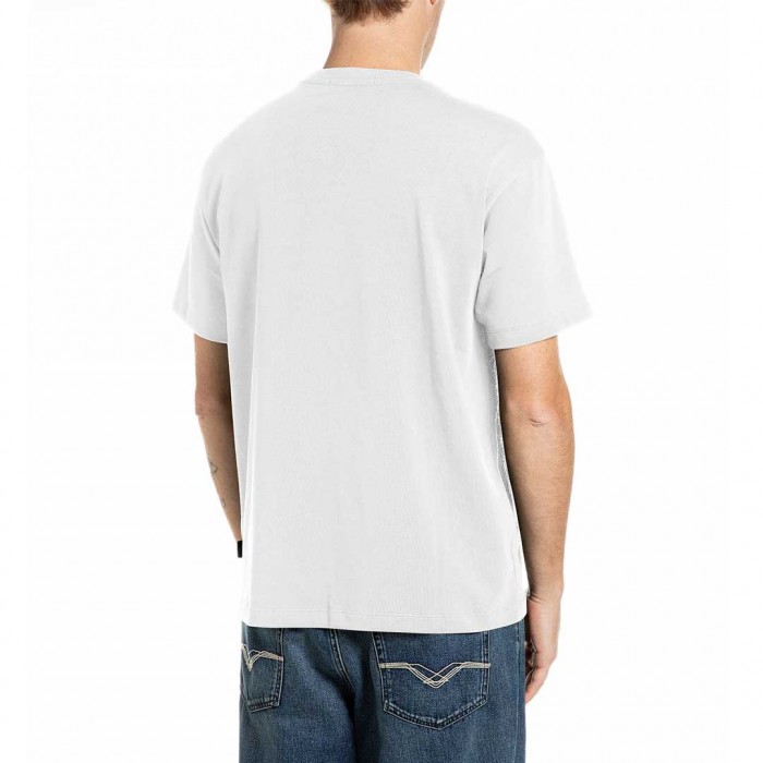 REPLAY MAN OVERSIZED T SHIRT WHITE