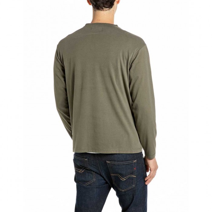 REPLAY MAN LONGSLEEVE T SHIRT GREEN