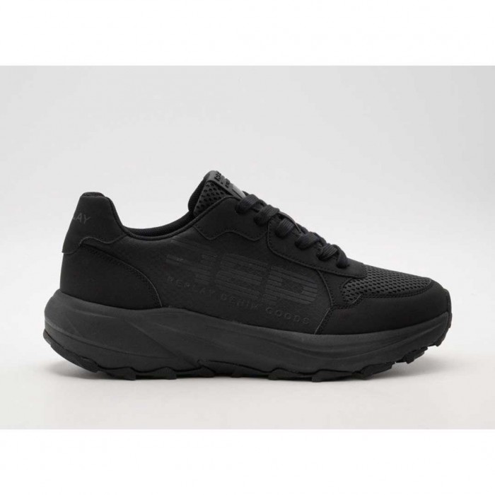 REPLAY MAN SNEAKER SHOES LOGO BLACK