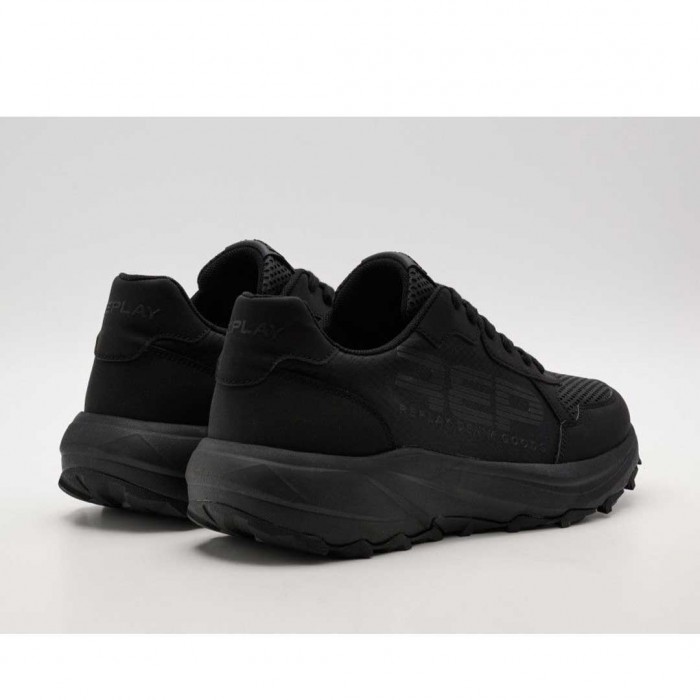 REPLAY MAN SNEAKER SHOES LOGO BLACK