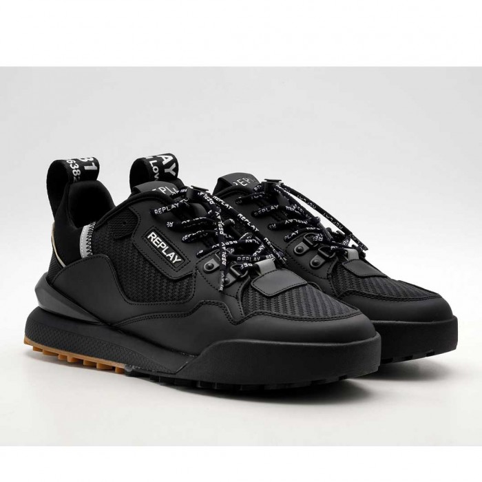 REPLAY MAN SNEAKER TOTAL BLACK