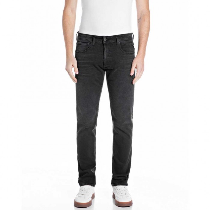 REPLAY GROVER STRAIGHT-FIT JEANS GREY/BLACK
