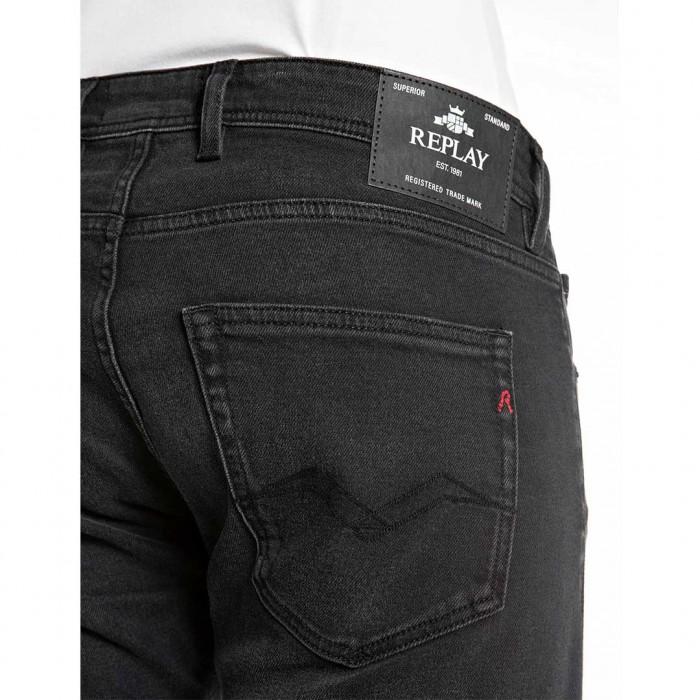 REPLAY GROVER STRAIGHT-FIT JEANS GREY/BLACK