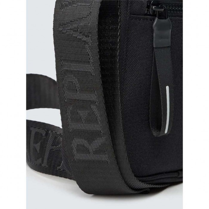REPLAY MAN CROSSBODY BAG WITH DIAMOND LOGO BLACK