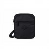 REPLAY BAG WITH BRANDED SHOULDER STRAP AND DIAMOND MOTIF BLACK