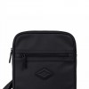 REPLAY BAG WITH BRANDED SHOULDER STRAP AND DIAMOND MOTIF BLACK