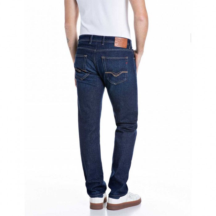 REPLAY MAN GROVER STRAIGHT-FIT JEANS DARK BLUE