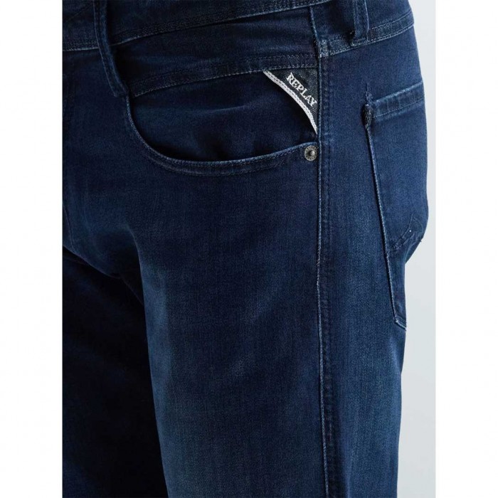 REPLAY ANBASS SLIM-FIT JEANS DARK BLUE